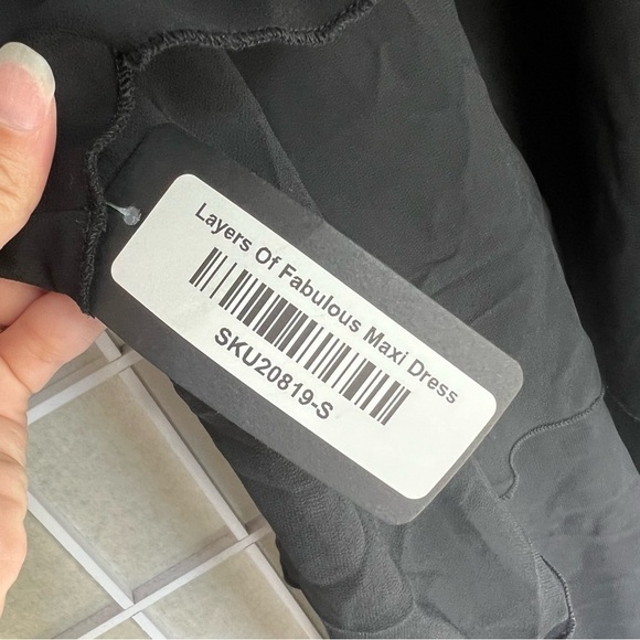 NWT HYFVE Layers of fabulous maxi dress small black halter dress - Picture 11 of 15